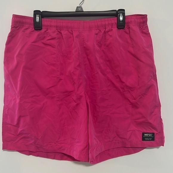 WESC Hot Pink Unisex Shorts Men’s XL Women’s Size XXL EUC - Picture 1 of 9